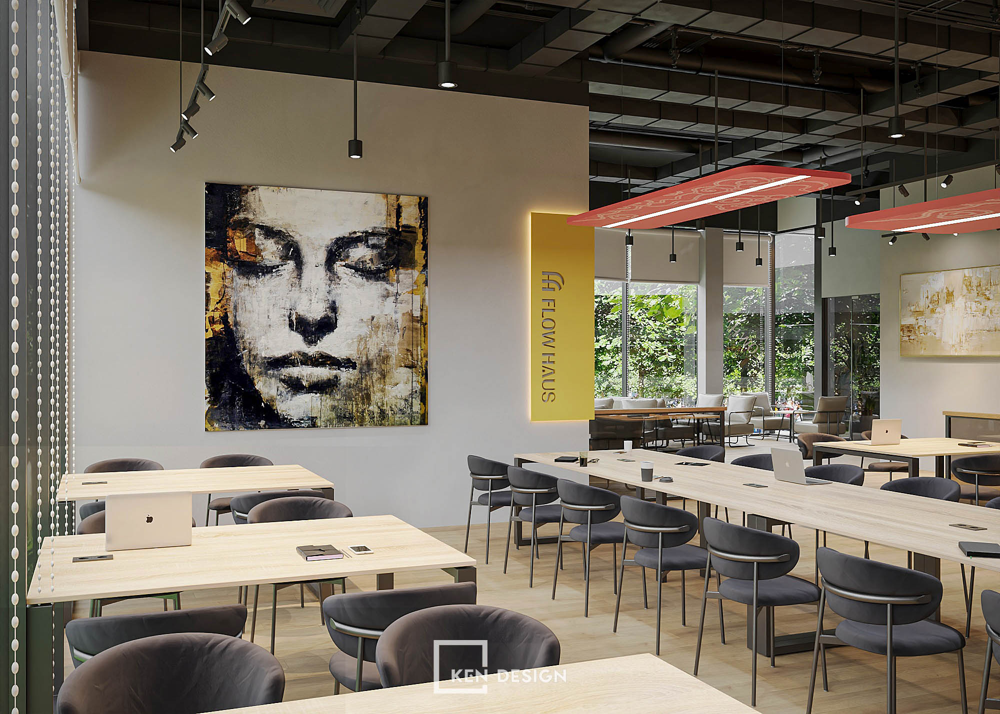 Thiết kế cafe coworking Flow Haus cơ sở 1